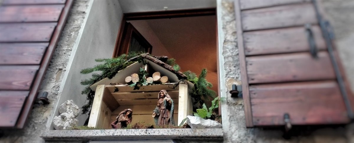 Presepe sul balcone