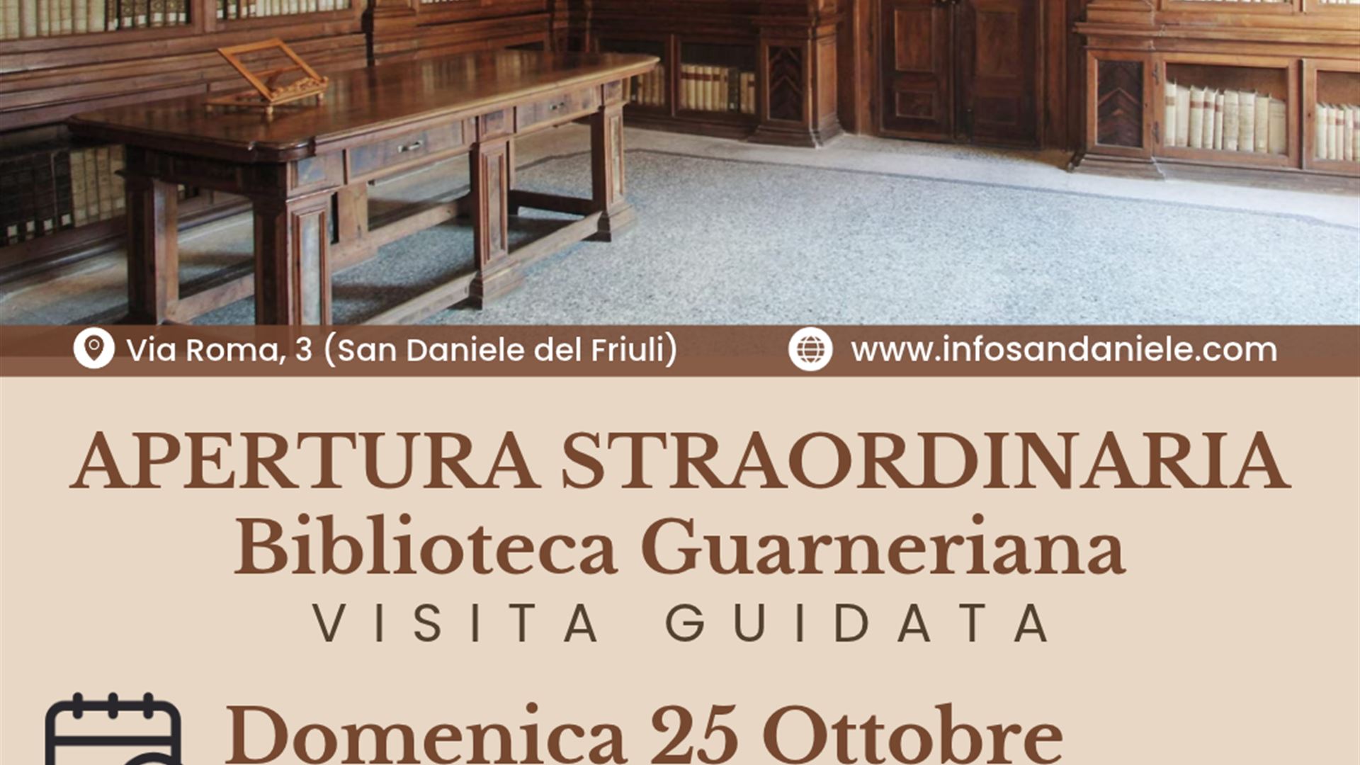 VISITA GUIDATA ALL'ANTICA BIBLIOTECA GUARNERIANA