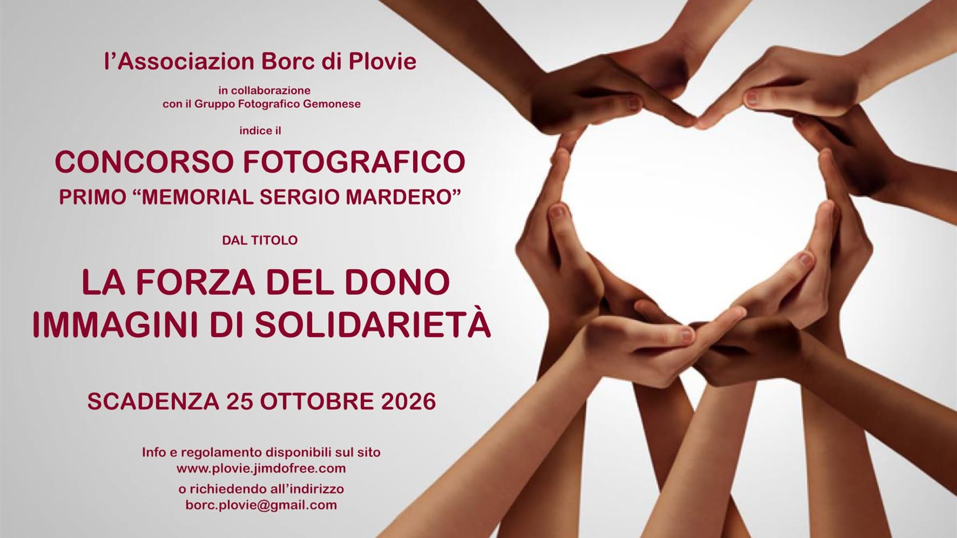 Concorso fotografico "La forza del dono - Immagini di solidarietà"