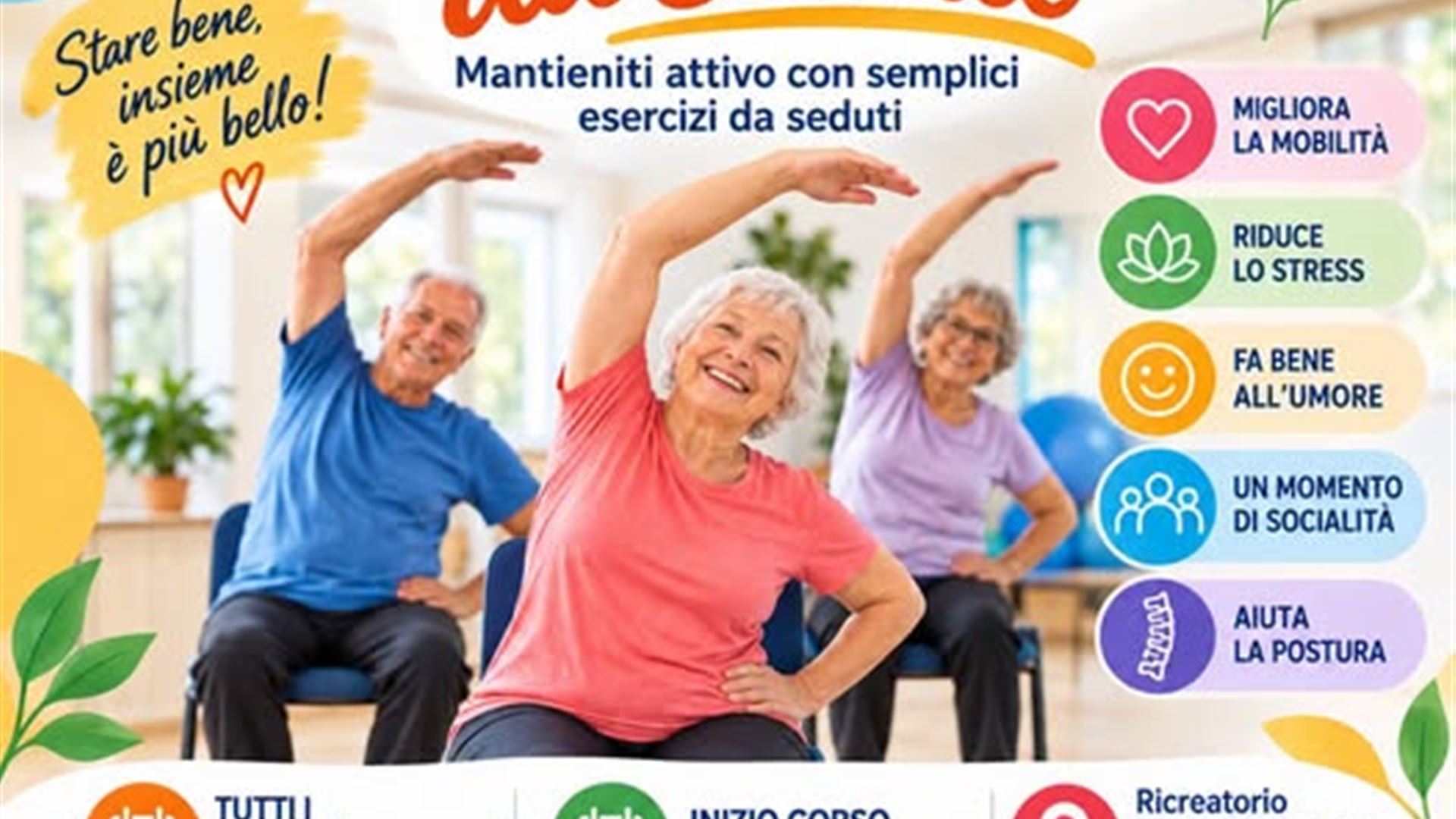 Ginnastica da seduti: piccoli movimenti grandi benefici!