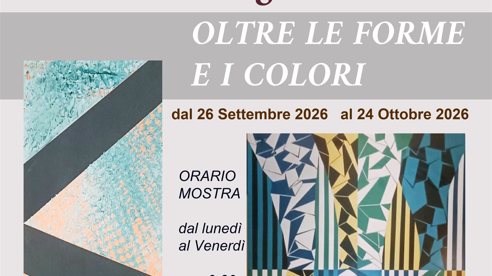 Mostra "Oltre le forme e i colori" di Christian Brugnolo