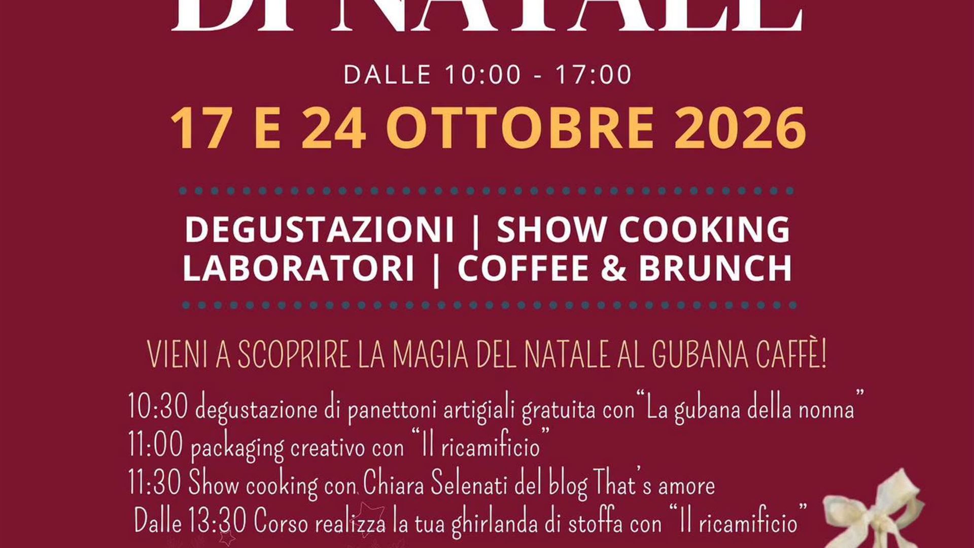 Anteprima di Natale - Degustazioni, show cooking e laboratori nelle Valli del Natisone