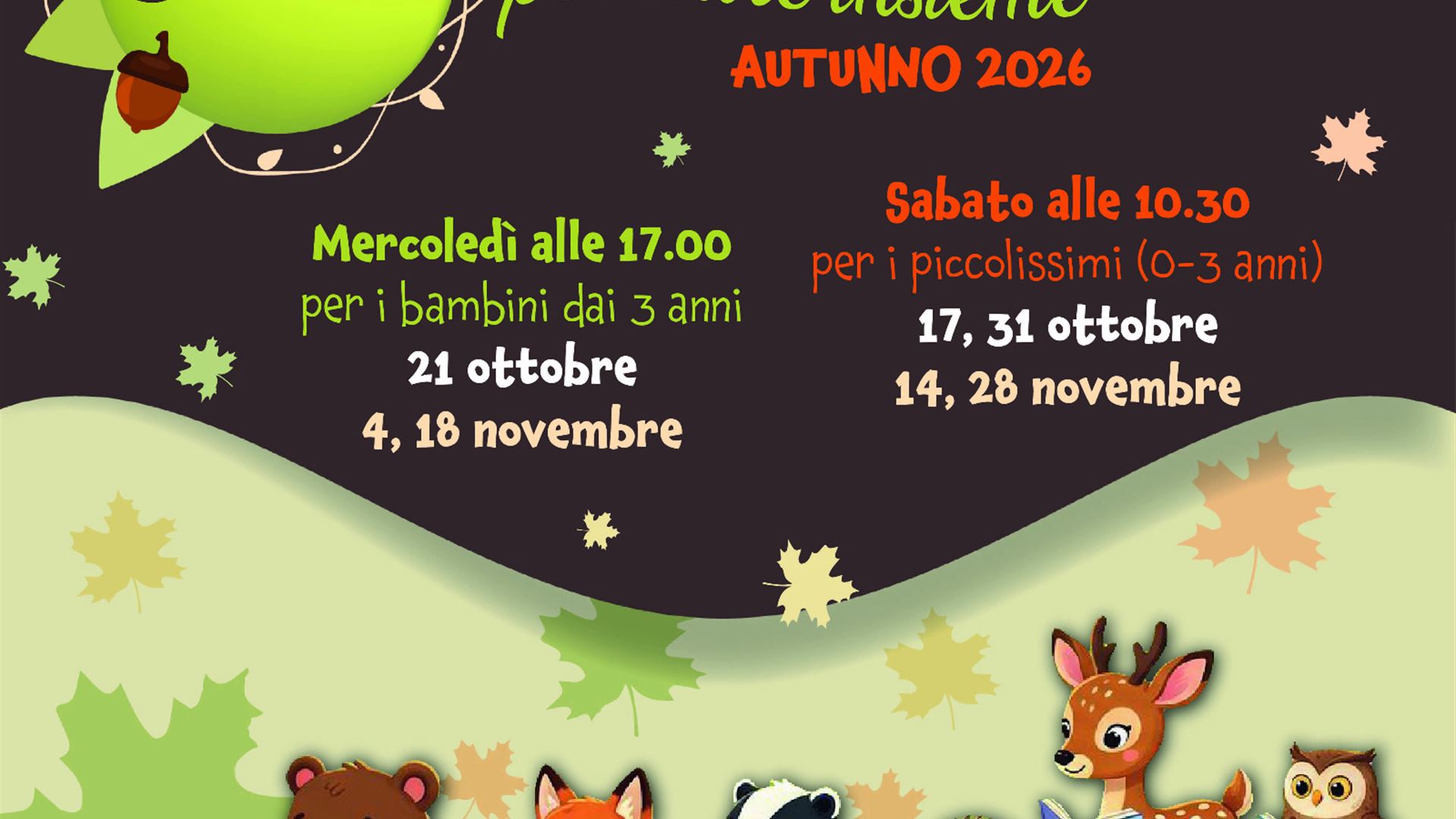 Storie per stare insieme - Autunno 2026