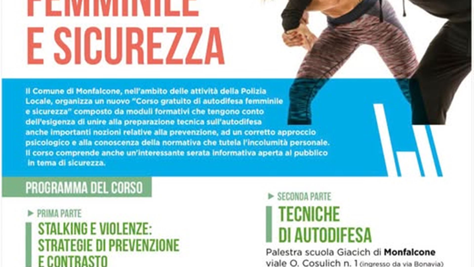 Immagine dell’evento — Corso gratuito di autodifesa femminile e sicurezza