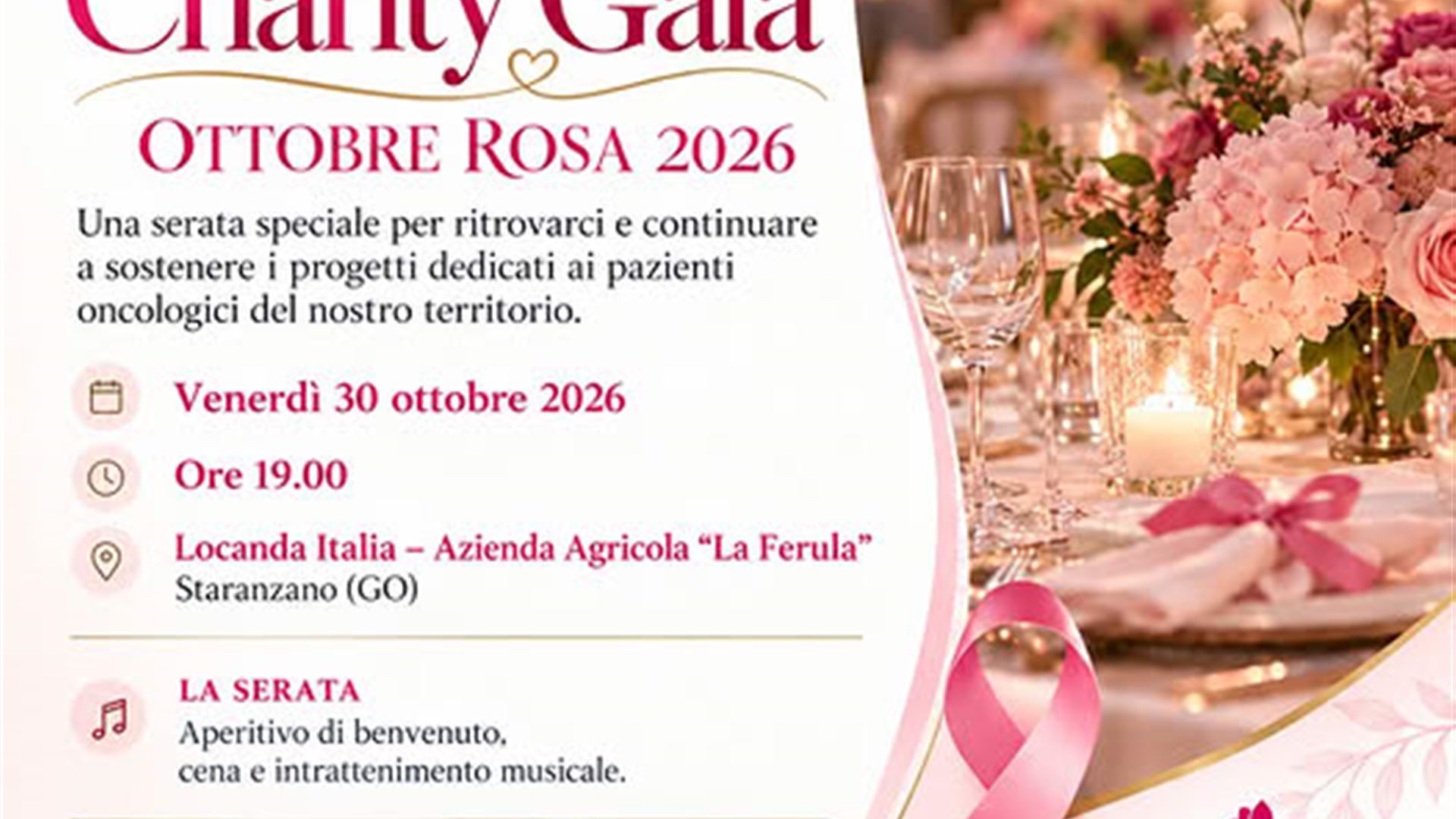 Ottobre Rosa 2026 - Charity Gala