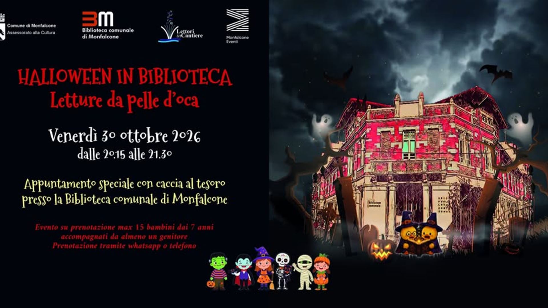 Immagine dell’evento — Halloween in Biblioteca, letture da pelle d'oca