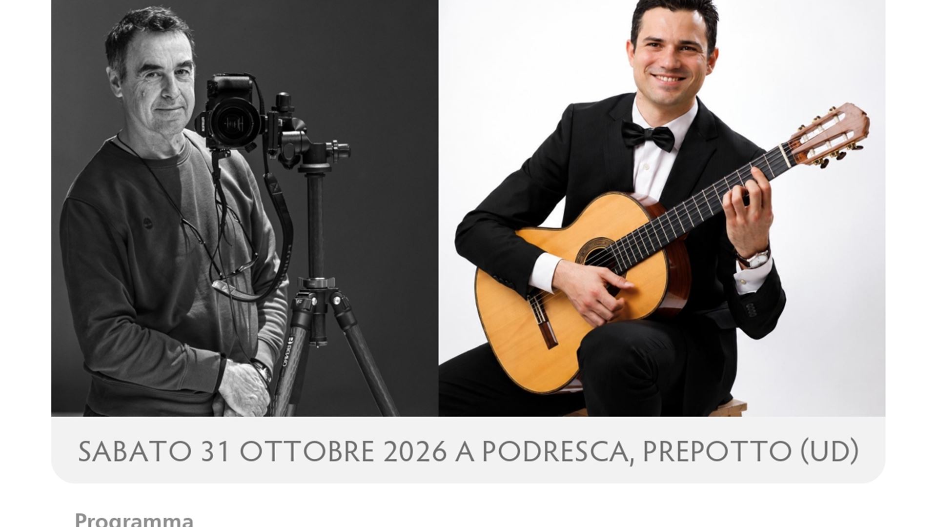 Mostra fotografica di Massimo Crivellari & Concerto di chitarra con Fabrizio Furci