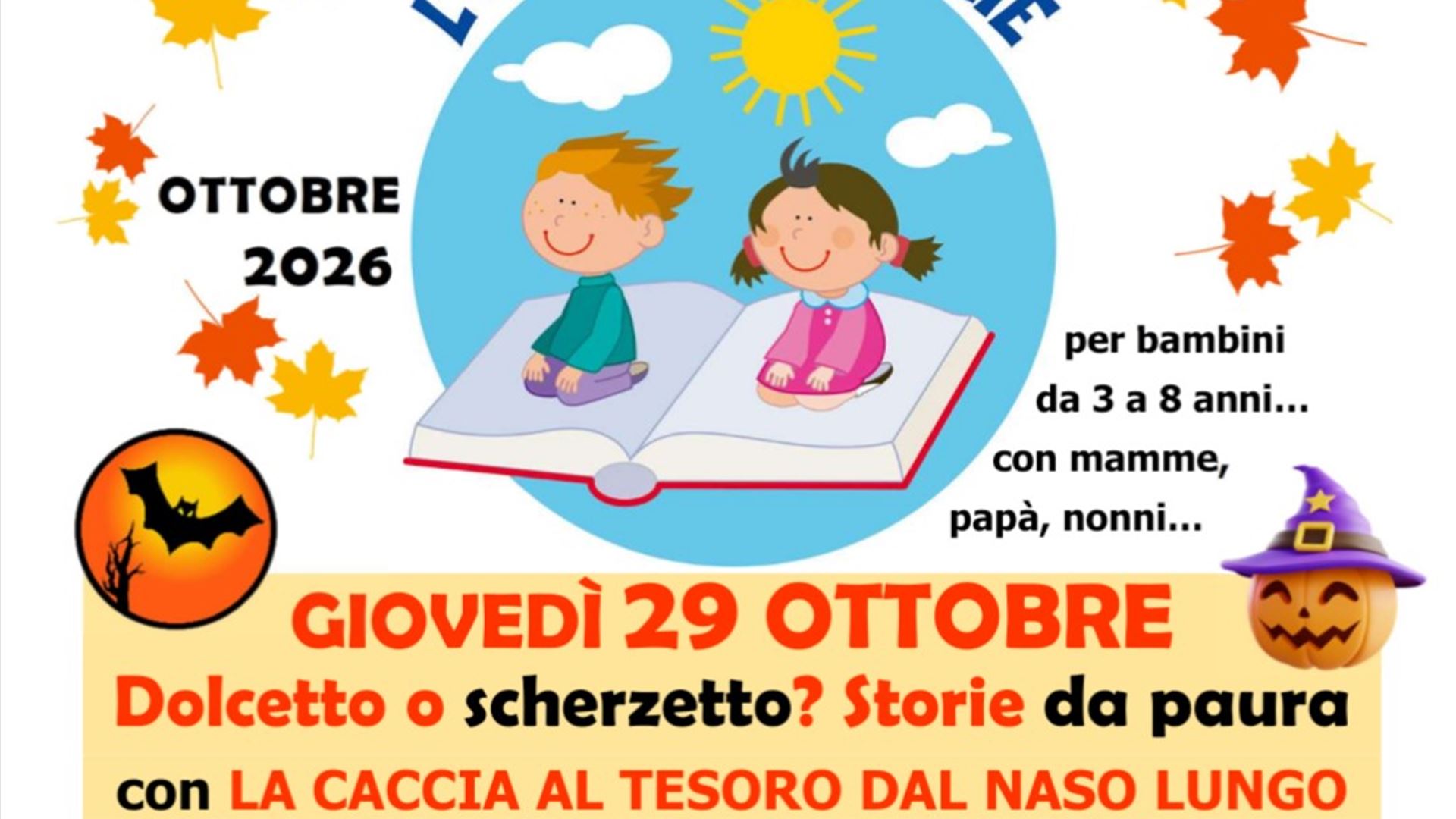1° appuntamento autunnale dell’Ora delle Storie: storie da paura dolcetto o scherzetto?