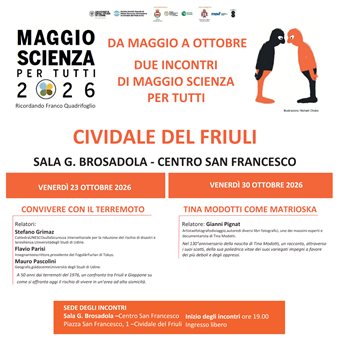 Maggio Scienza per tutti - Incontri di Ottobre