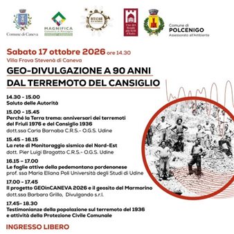 Geo-Divulgazione a 90 anni dal terremoto del Cansiglio