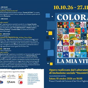 Manifestazioni di Protetto ODV – “Colora la mia vita” Edizione 2026