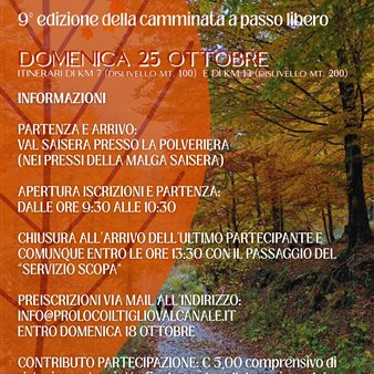 4 Passi in Val Saisera - 9° edizione della camminata a passo libero