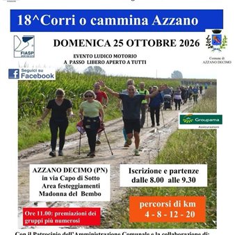 Immagine dell’evento — 18^ corri o cammina Azzano