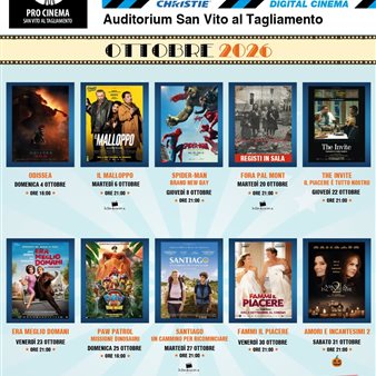 Cinema San Vito al Tagliamento - ottobre 2026