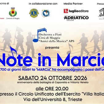 Concerto - “Note in Marcia” a cura dell' Orchestra a Fiati Città di Muggia “Amici della Musica”