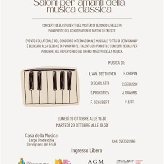 Saloni per amanti della musica classica - Concerti degli studenti del Master di secondo livello