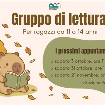 Gruppo di lettura per ragazze e ragazzi 11-14 anni
