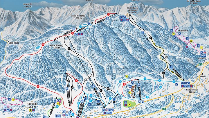 Paragrafo di Testo Ski map - Tarvisio ALL SEASON!
